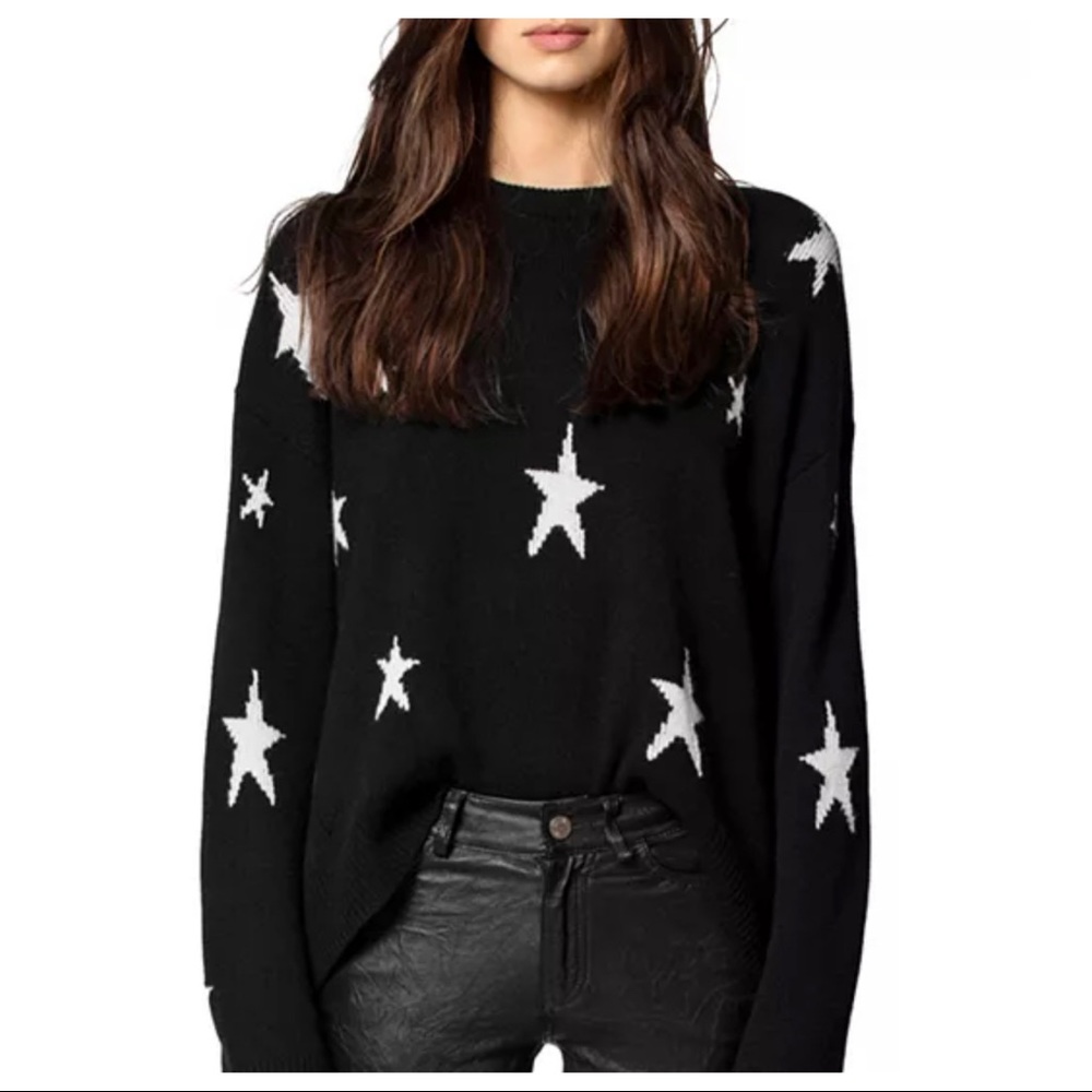 - #02 Black with white Star knit sweater - Picture 5 of 5
